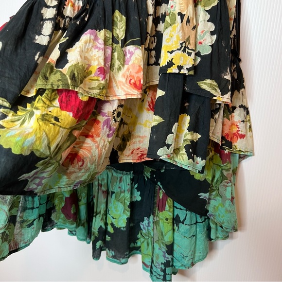 Vintage STEVE BARRAZA 100% Cotton Bohemian Asymmetric Midi Skirt. Size XS - Picture 8 of 10